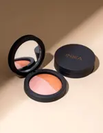 Inika kompaktiniai mineraliniai skaistalai DUO – Burnt Peach, 6.5 g