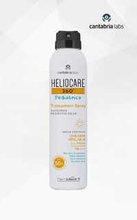 Heliocare 360 Pediatrics Transparent purškiama apsauga nuo saulės vaikams SPF 50+, 200 ml