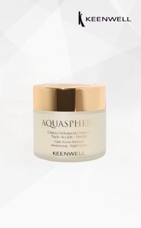 Keenwell Aquasphera trejopo poveikio intensyviai drėkinantis naktinis kremas, 80 ml