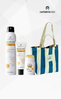 Heliocare nuo saulės rinkinys + vasariškas krepšys