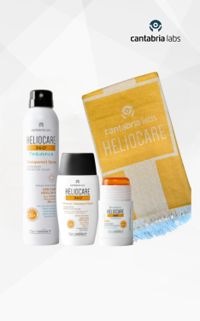 Heliocare nuo saulės rinkinys + vasariškas rankšluostis